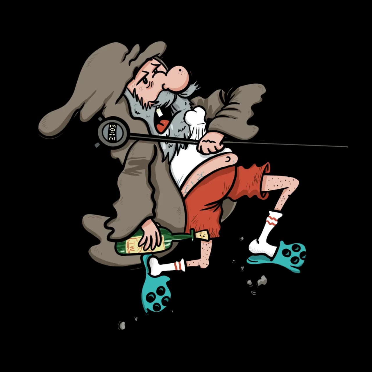 Viñeta de mago vagabundo